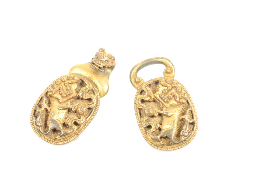 Antique Chinese Brass Lion Buckle