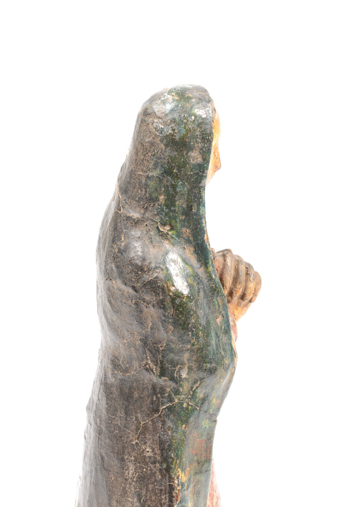 Antique Carved Santos Figure of the Blessed Virgin Mary