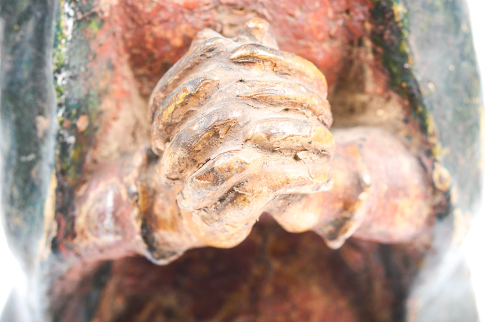 Antique Carved Santos Figure of the Blessed Virgin Mary