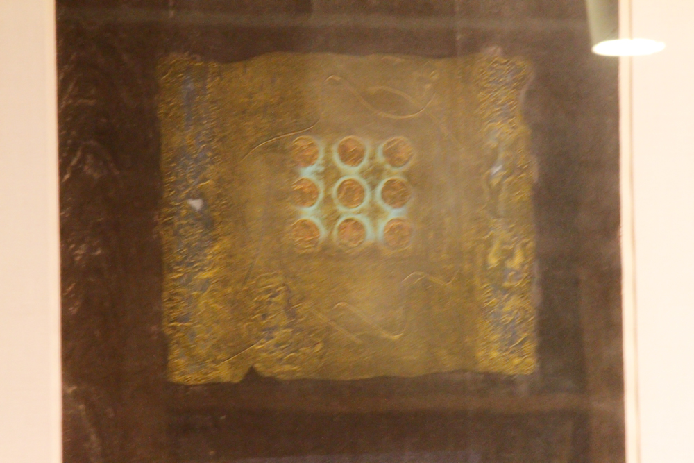 Tajima Hiroyuki Limited Edition 1968 Sōsaku-hanga Woodblock Print "Wind Erosion A"