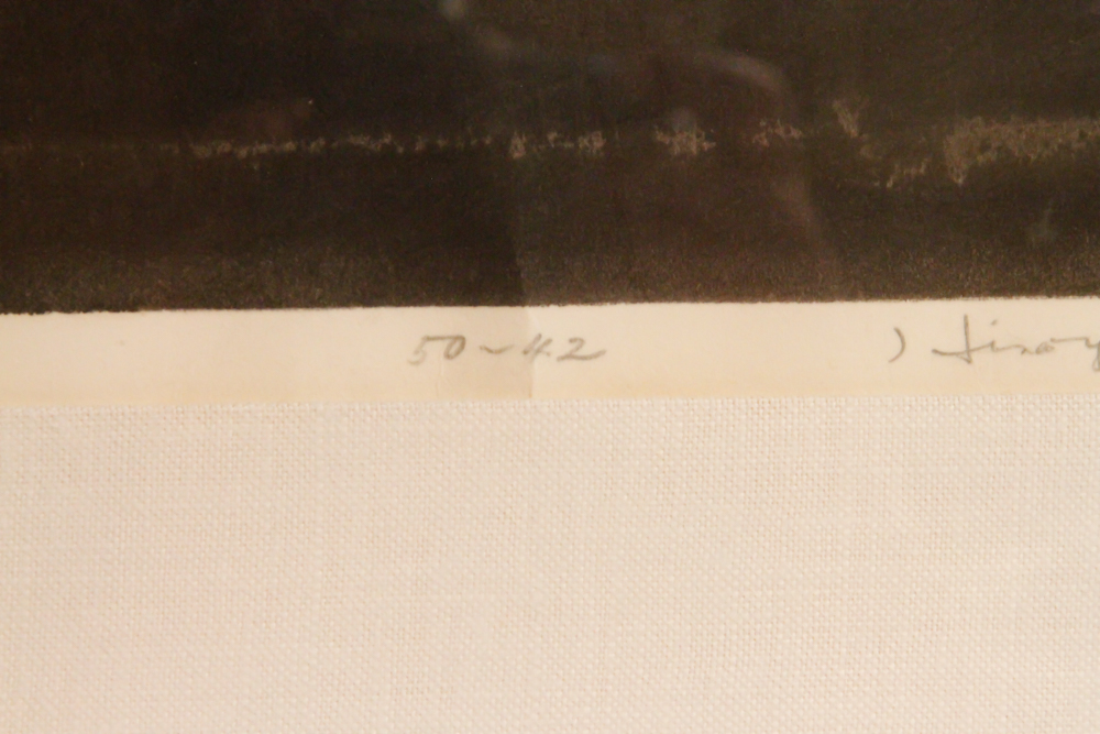 Tajima Hiroyuki Limited Edition 1968 Sōsaku-hanga Woodblock Print "Wind Erosion A"