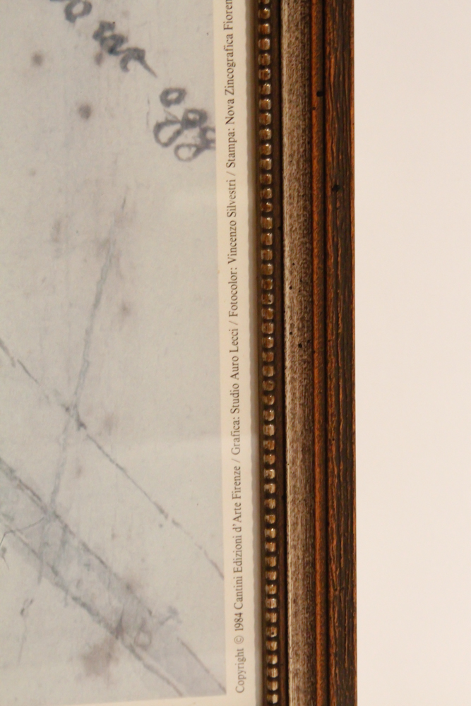 1984 Offset Lithograph Exhibition Poster After Michelangelo's Bastion Fort Design for Prato di Ognissanti