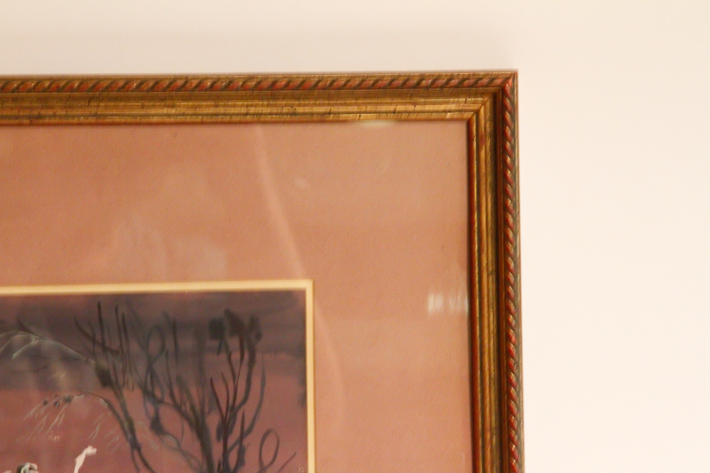 1954 Gouache Painting on Board of Ballerinas