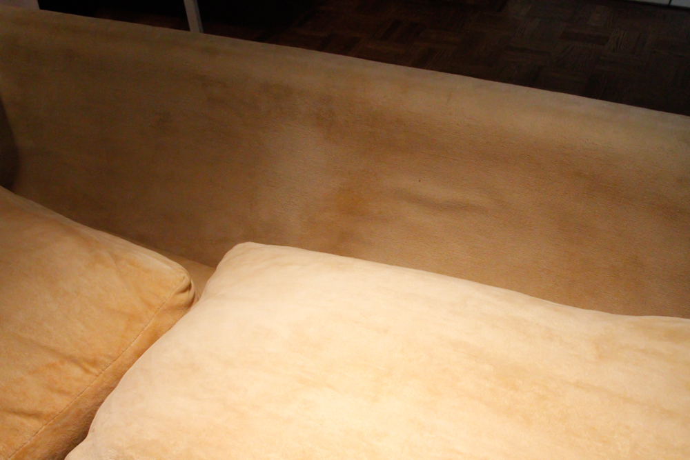 Beige Microfiber Sectional Sofa