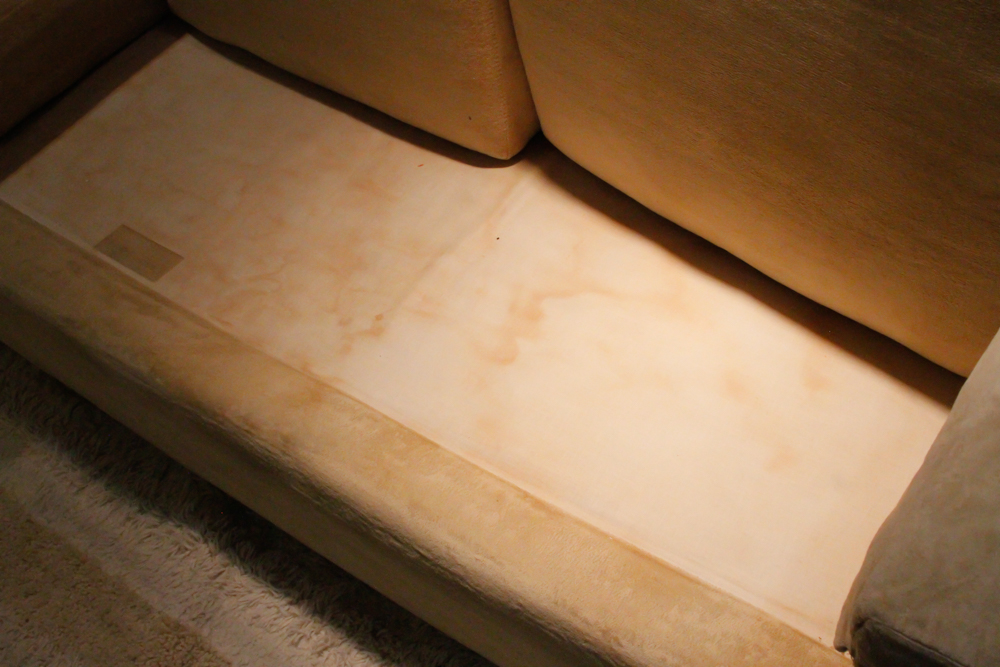 Beige Microfiber Sectional Sofa