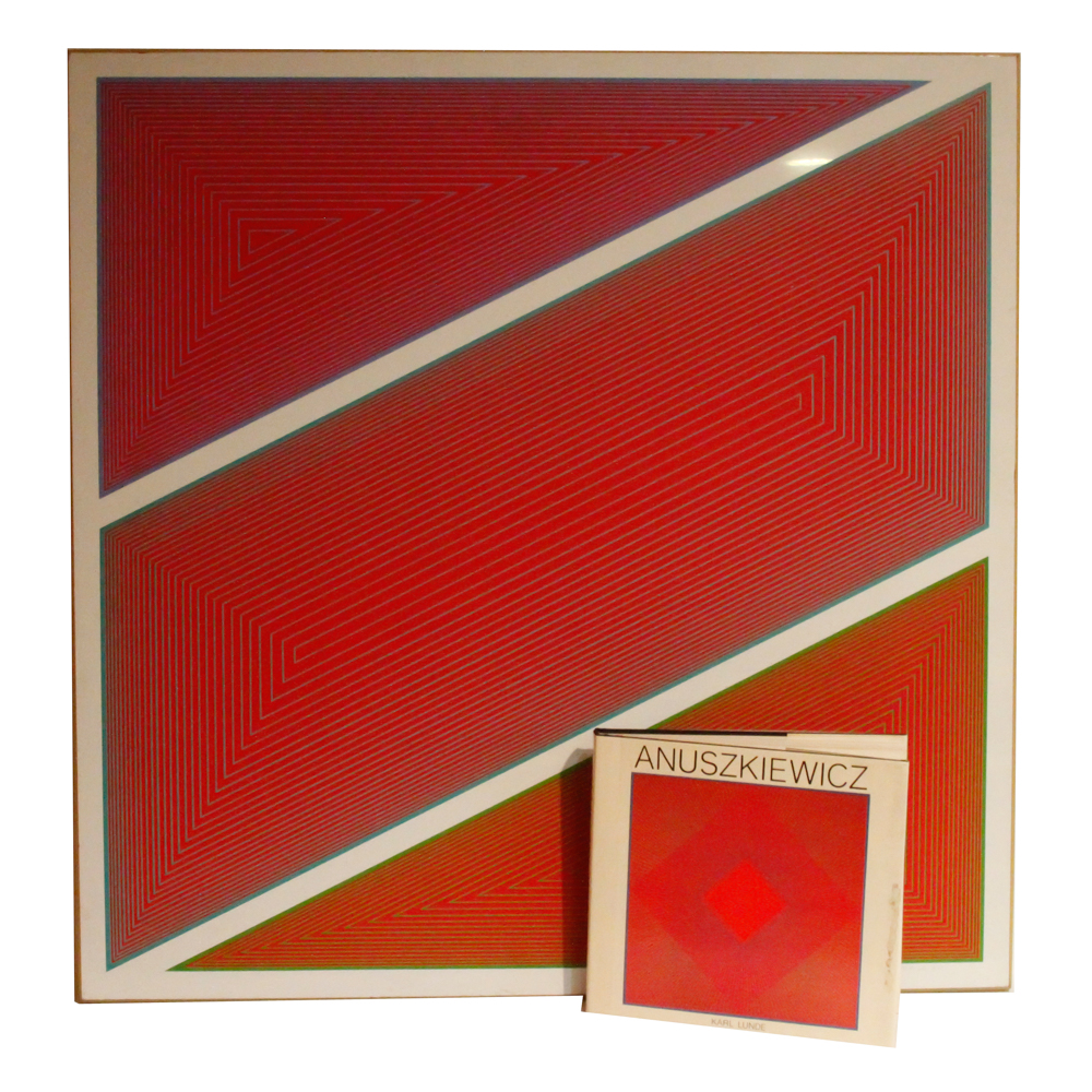 Richard Anuszkiewicz 1968 Limited Edition Artist's Proof Serigraph on Aluminum "Zonal" and 1977 "Anuszkiewicz" Book