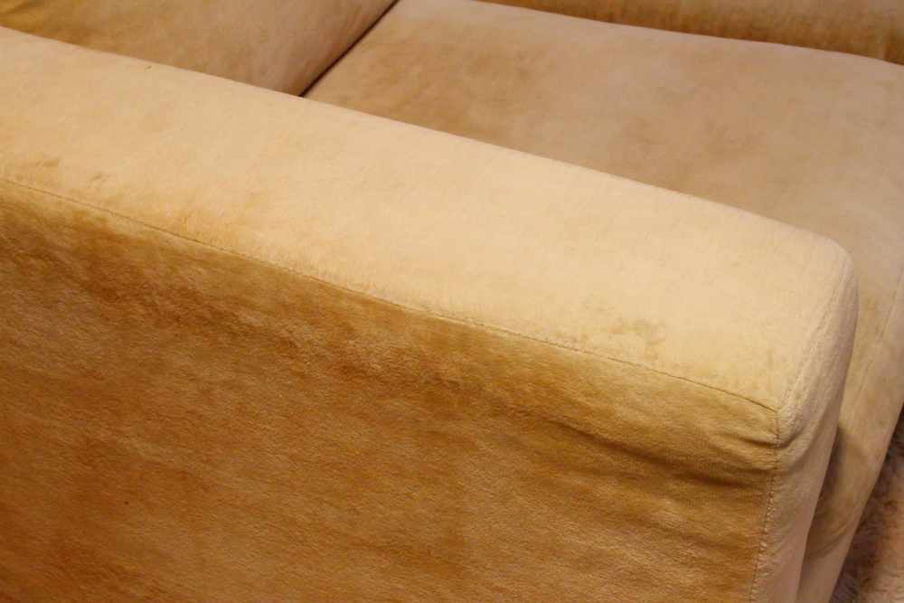 Beige Microfiber Sectional Sofa