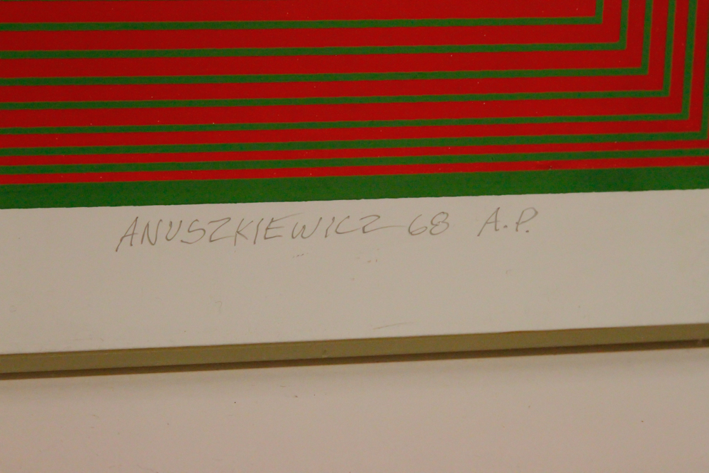 Richard Anuszkiewicz 1968 Limited Edition Artist's Proof Serigraph on Aluminum "Zonal" and 1977 "Anuszkiewicz" Book