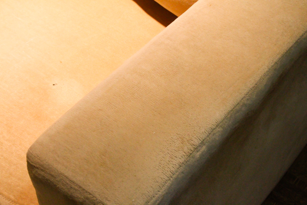 Beige Microfiber Sectional Sofa