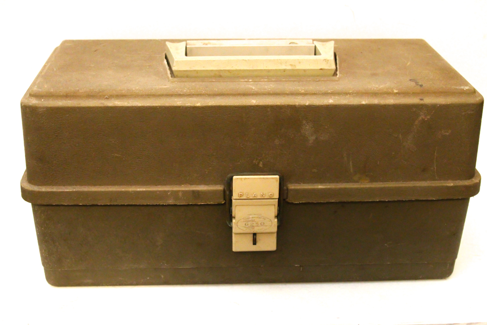 Assorted Fishing Supplies in Tackle Box