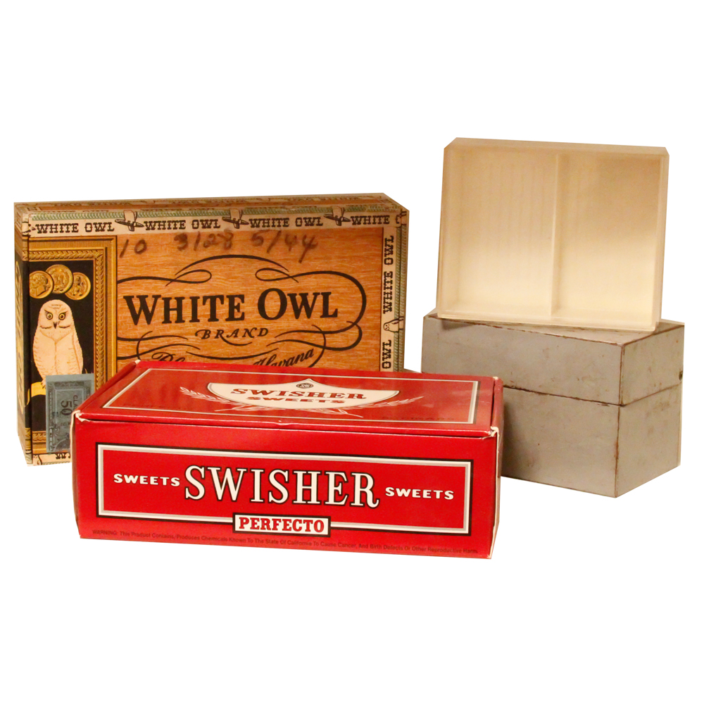 Vintage Containers Featuring Cigar Boxes