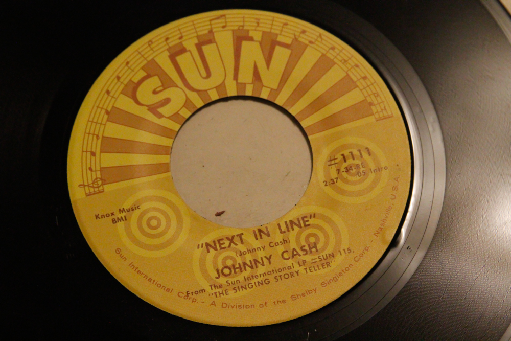 Vintage Garrard 60 Mk II Auto Turntable and Johnny Cash Single