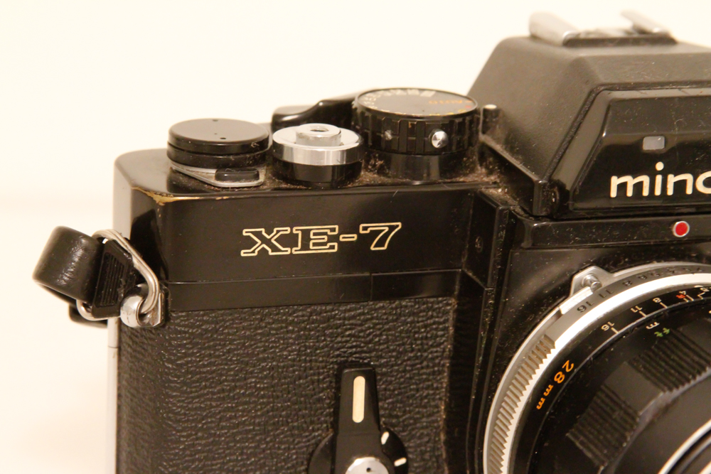 1970s Minolta XE-7 Camera, Lenses, and Accessories