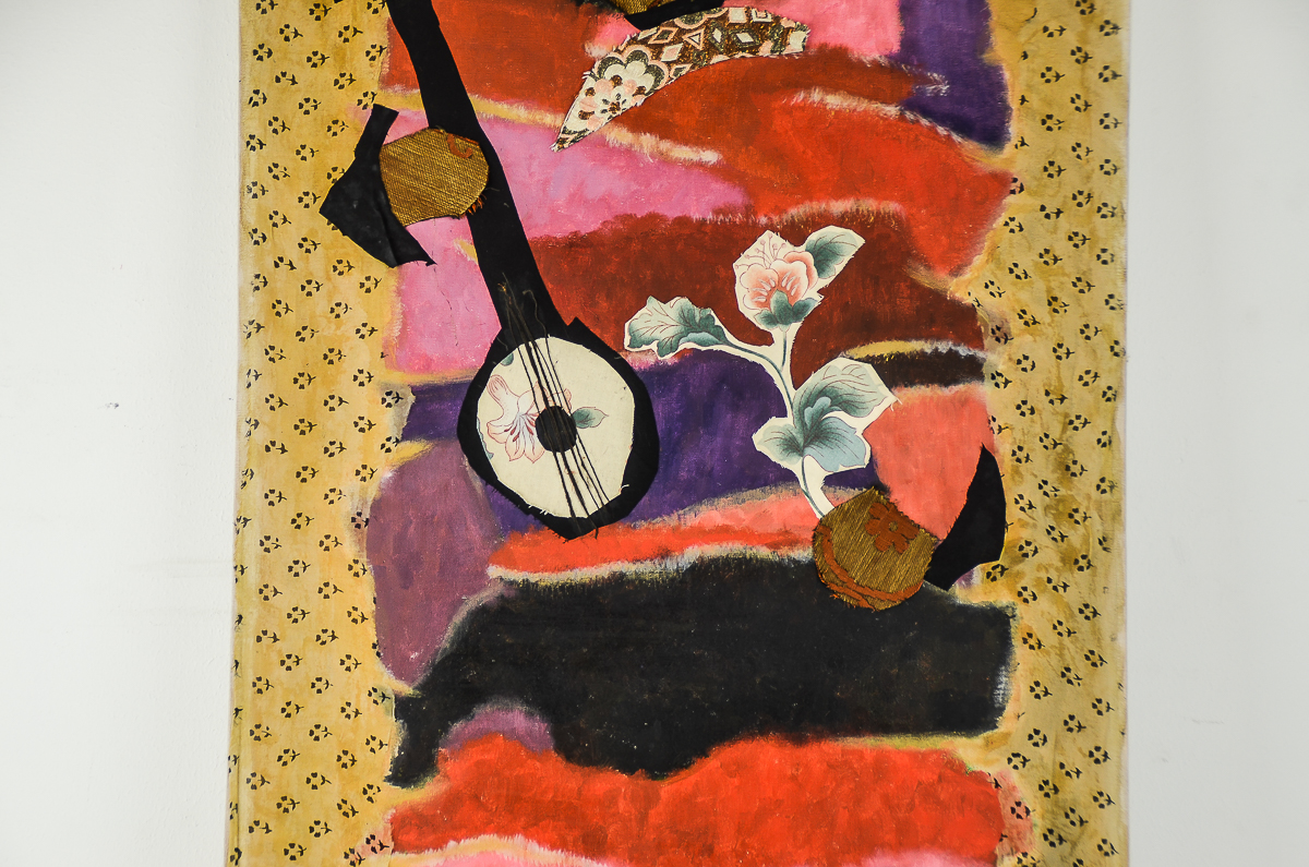 Mymy Farmer Mixed Media on Canvas "Lute Player"