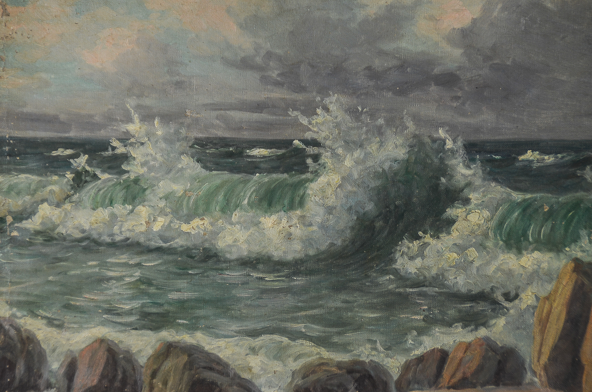 Oil Painting on Canvas "Breaking Waves"