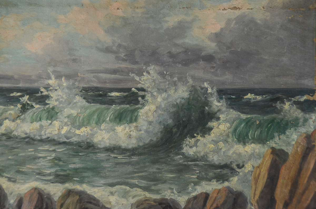 Oil Painting on Canvas "Breaking Waves"