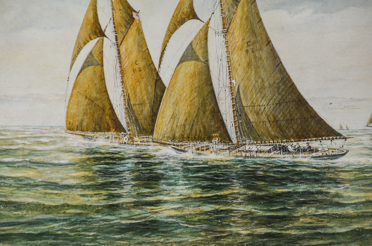 Edwin Charles Arnold Oil Painting on Canvas "Off the Golden Gate"