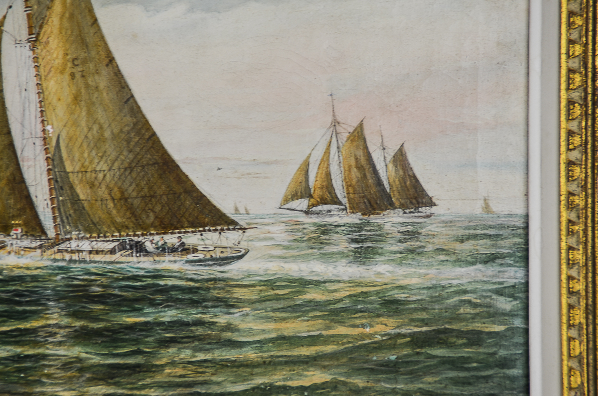 Edwin Charles Arnold Oil Painting on Canvas "Off the Golden Gate"