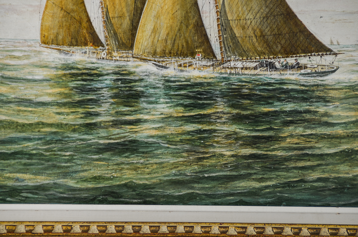 Edwin Charles Arnold Oil Painting on Canvas "Off the Golden Gate"