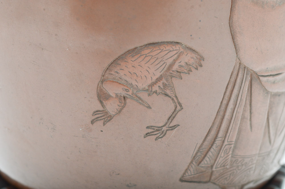 Late Qing Dynasty Chinese Yixing Clay Vase With Stand