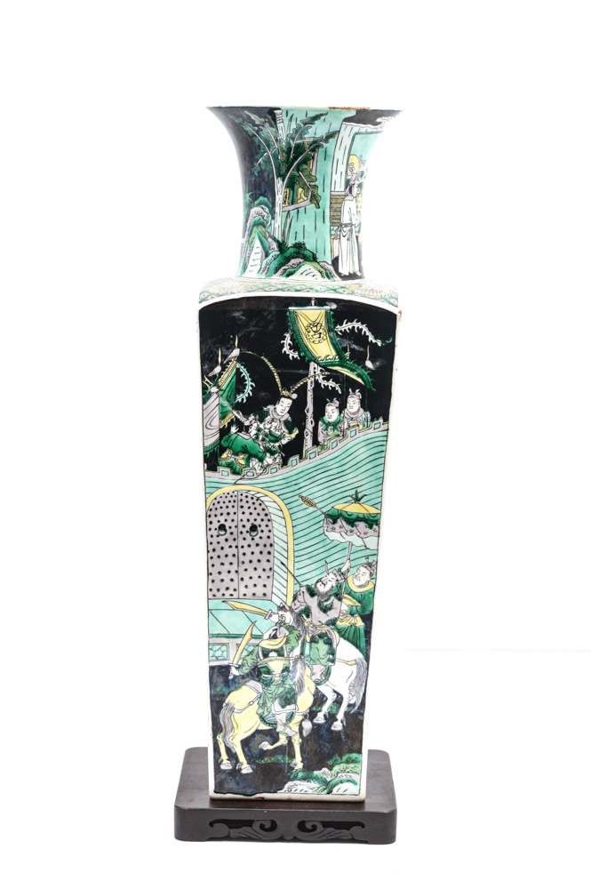 Chinese Famille Noire Style Porcelain Vase