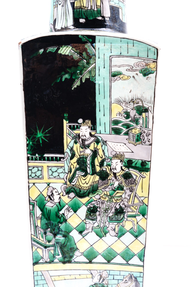 Chinese Famille Noire Style Porcelain Vase