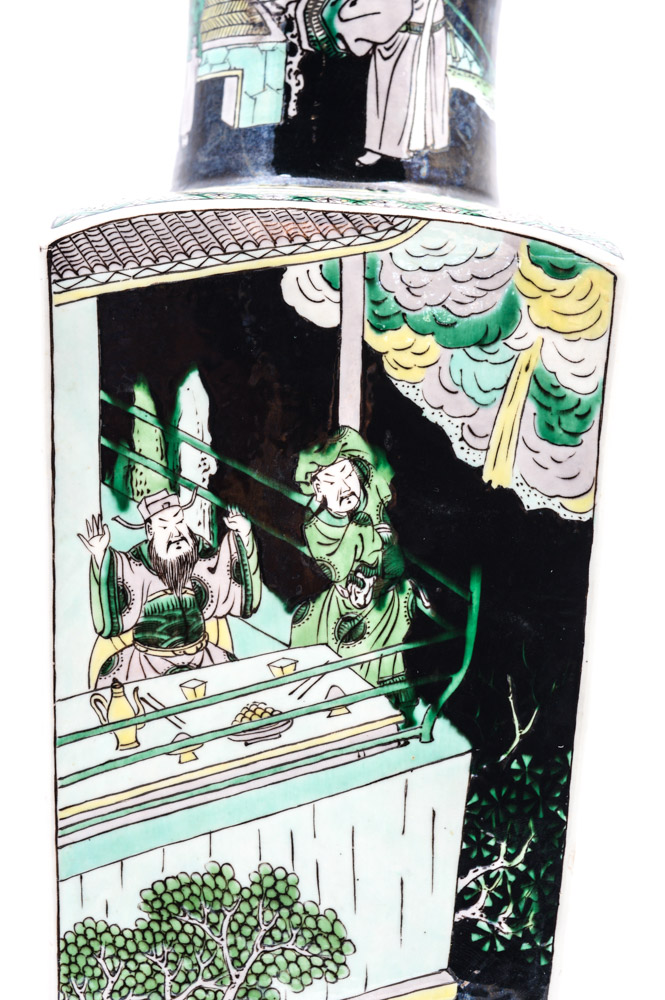 Chinese Famille Noire Style Porcelain Vase