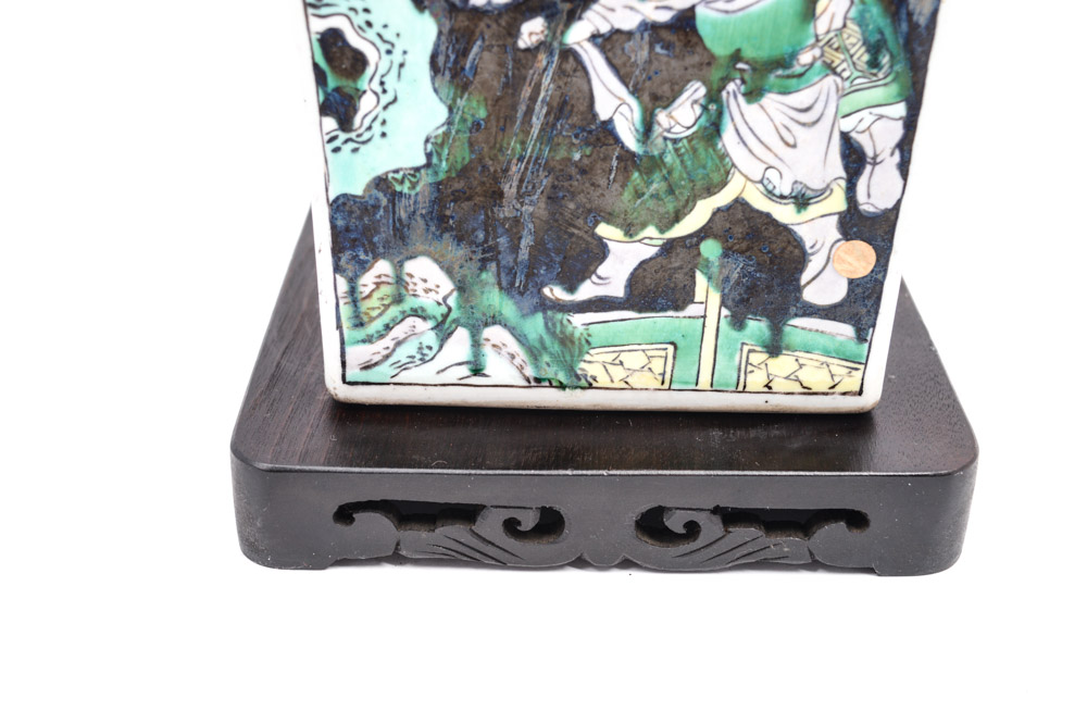 Chinese Famille Noire Style Porcelain Vase