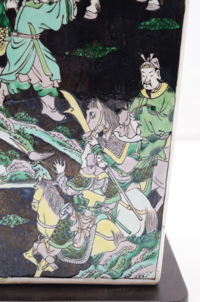 Chinese Famille Noire Style Porcelain Vase