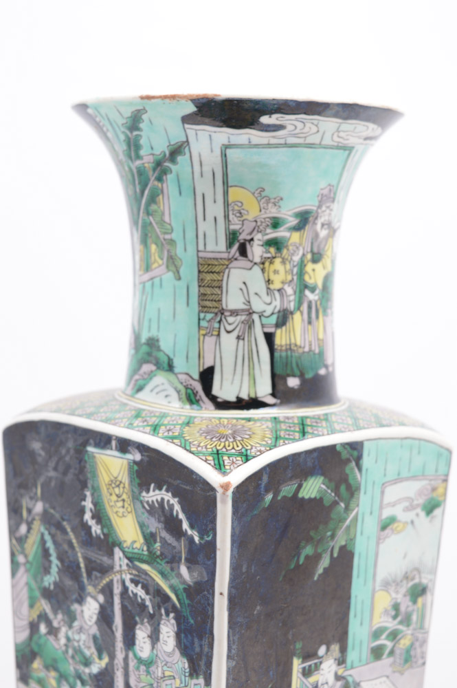 Chinese Famille Noire Style Porcelain Vase