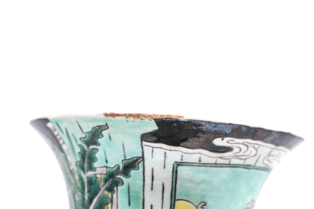 Chinese Famille Noire Style Porcelain Vase