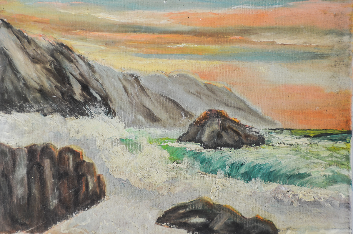 Waller Oil Painting on Canvas "Pacific Sunset"