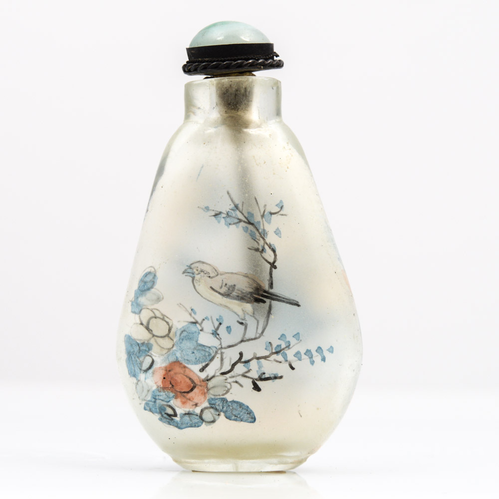 Hand Painted Chinese Glass Snuff Bottle