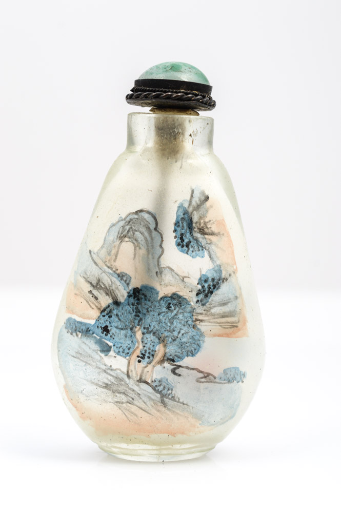 Hand Painted Chinese Glass Snuff Bottle