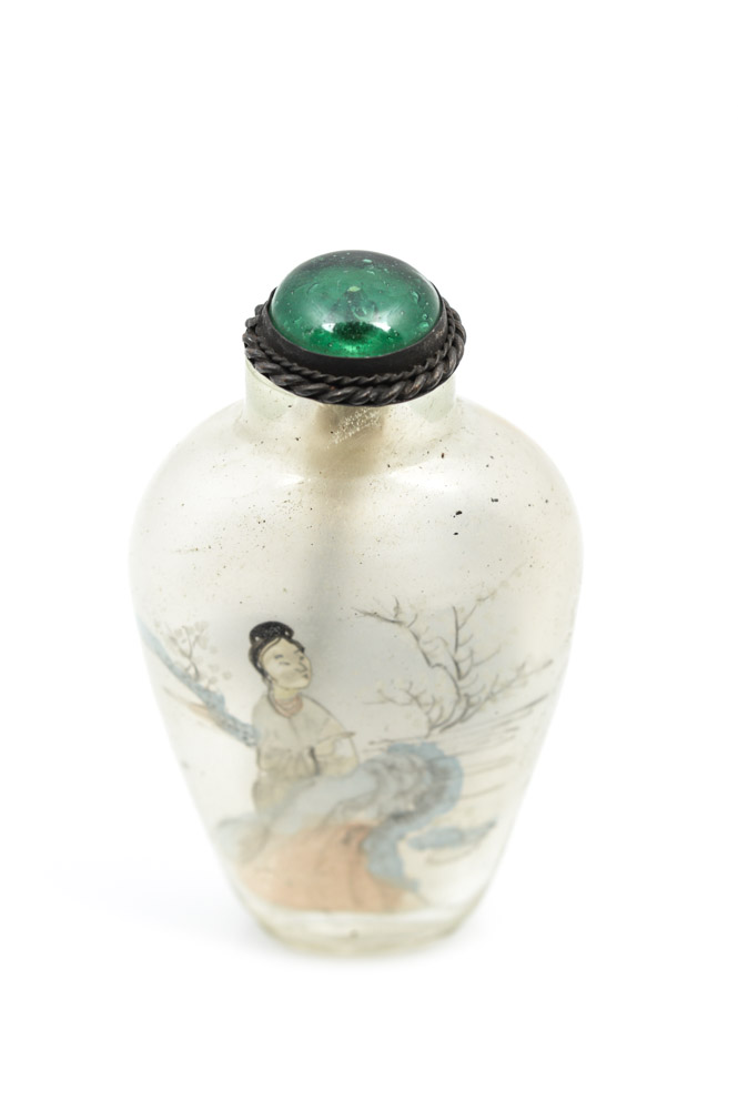 Hand Painted Chinese Glass Snuff Bottle