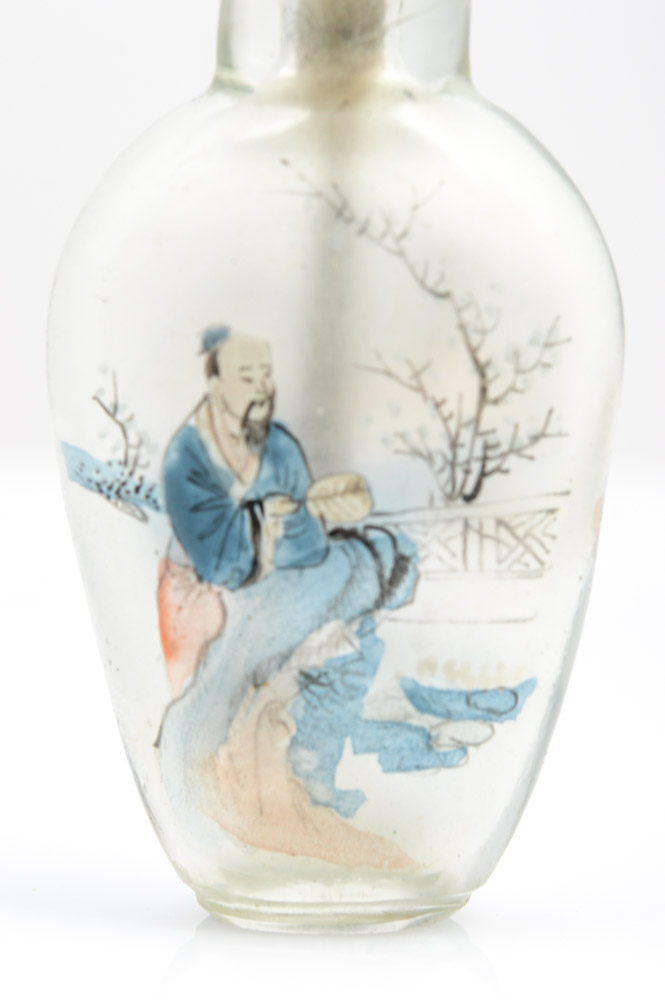 Hand Painted Chinese Glass Snuff Bottle