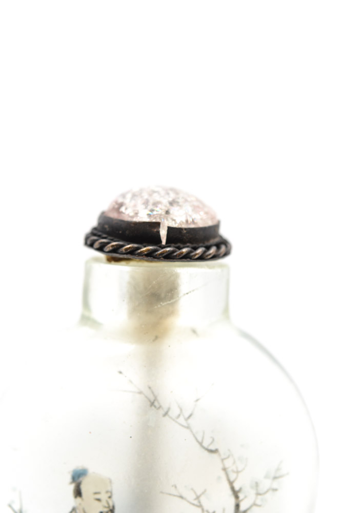 Hand Painted Chinese Glass Snuff Bottle