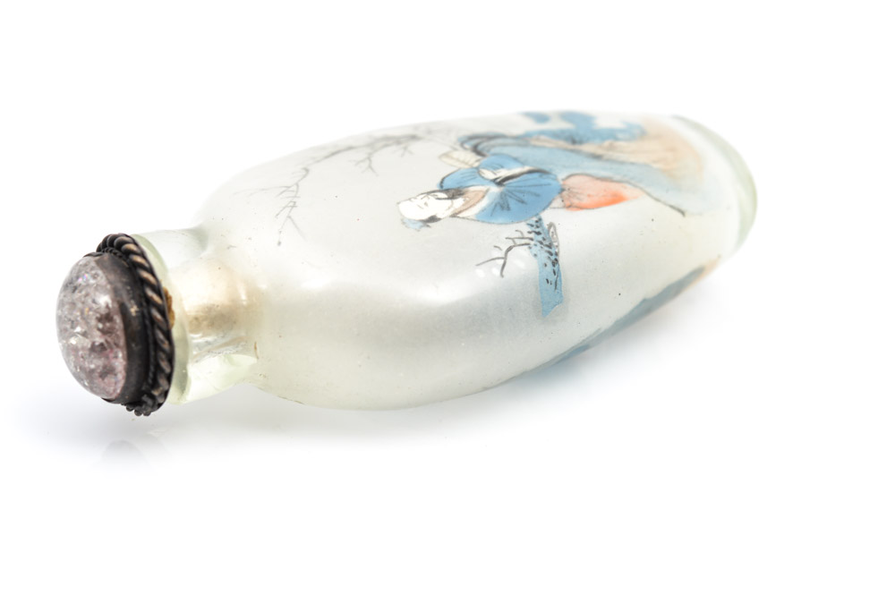 Hand Painted Chinese Glass Snuff Bottle