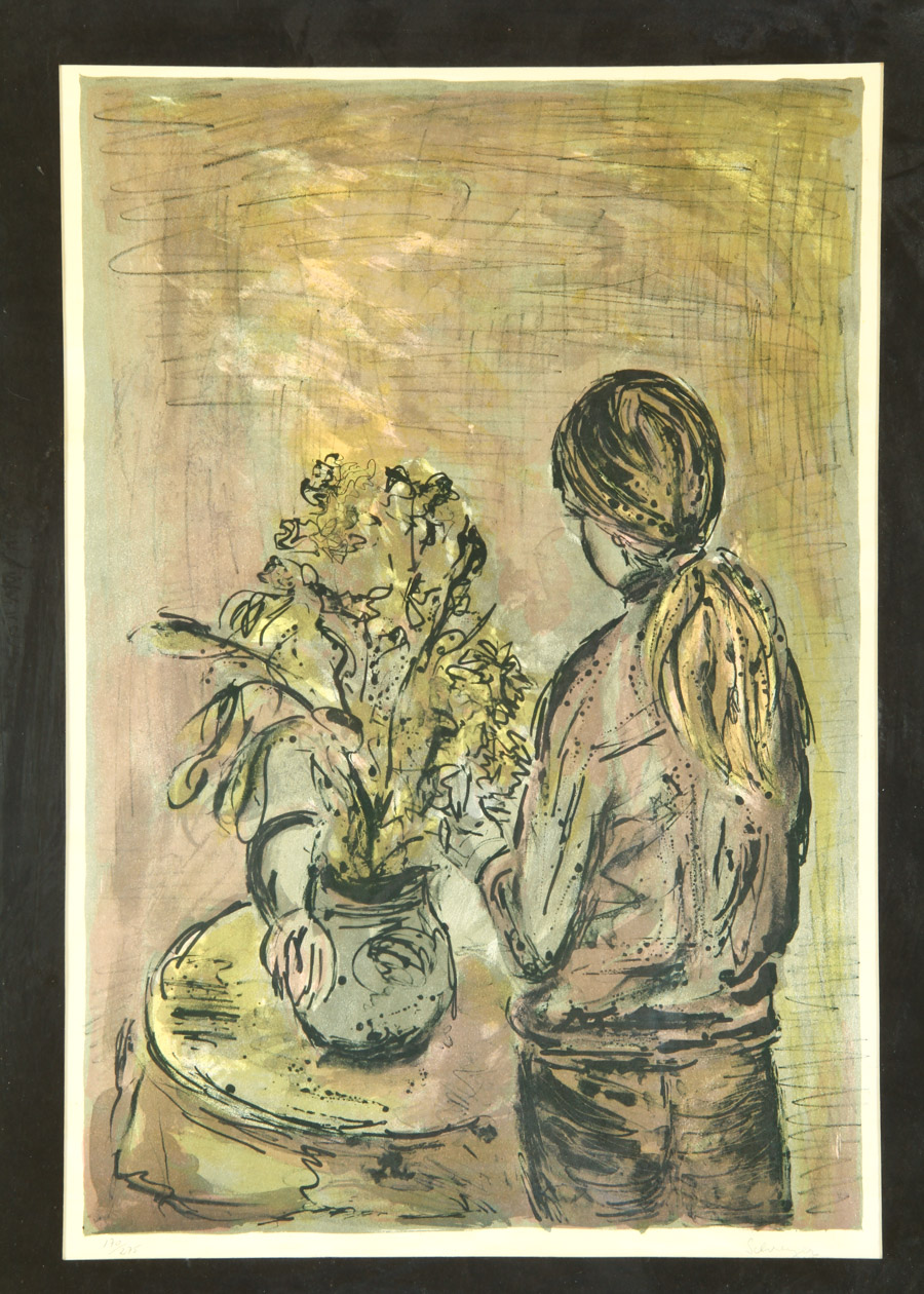 Greta Schreyer Lithograph Print on Paper