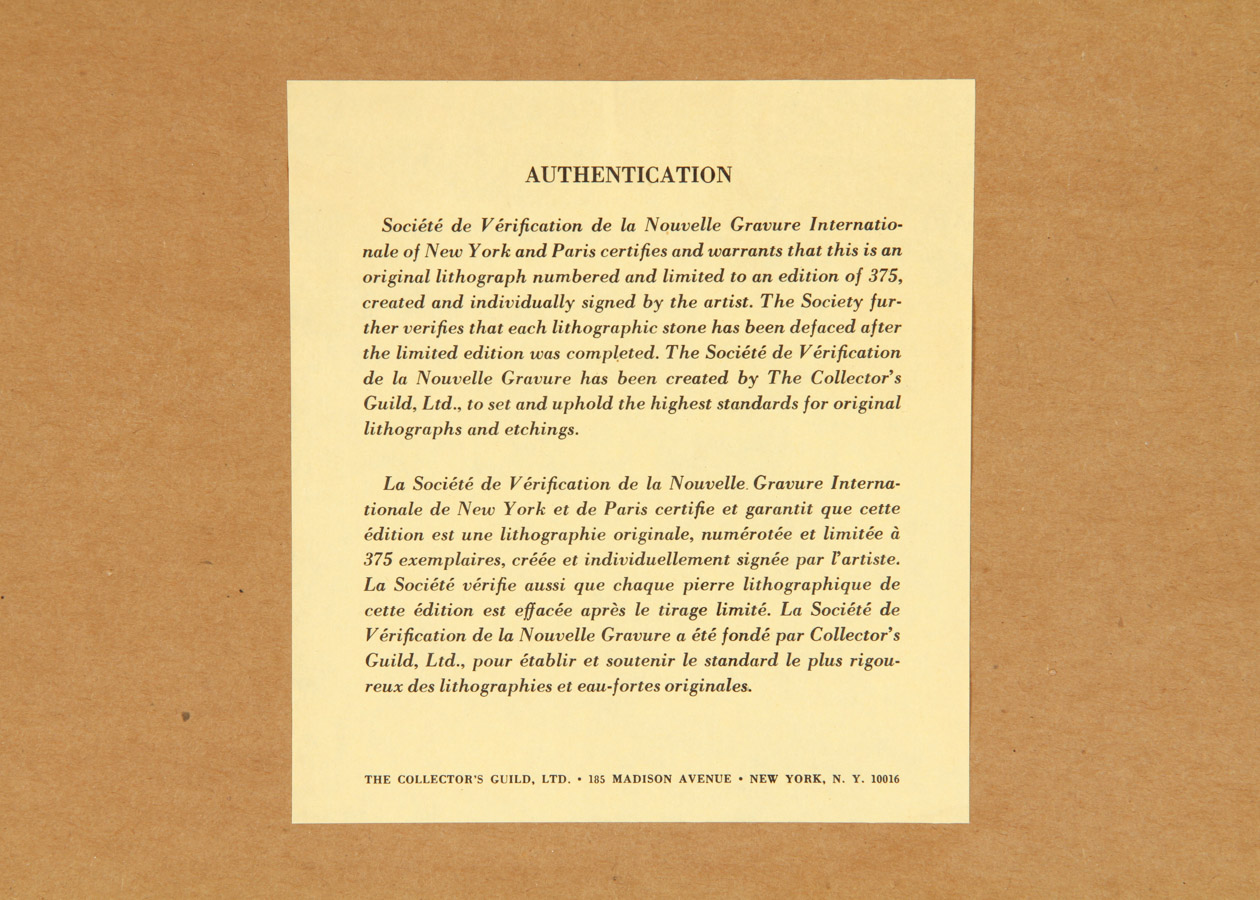 Ezequiel Torroella Lithograph Print on Paper