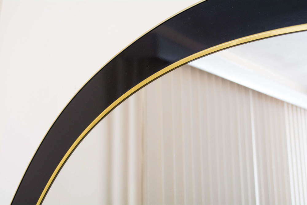 Black and Brass-Tone Dresser and Night Stands