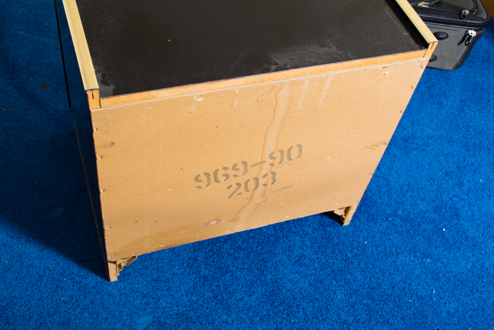 Black and Brass-Tone Dresser and Night Stands