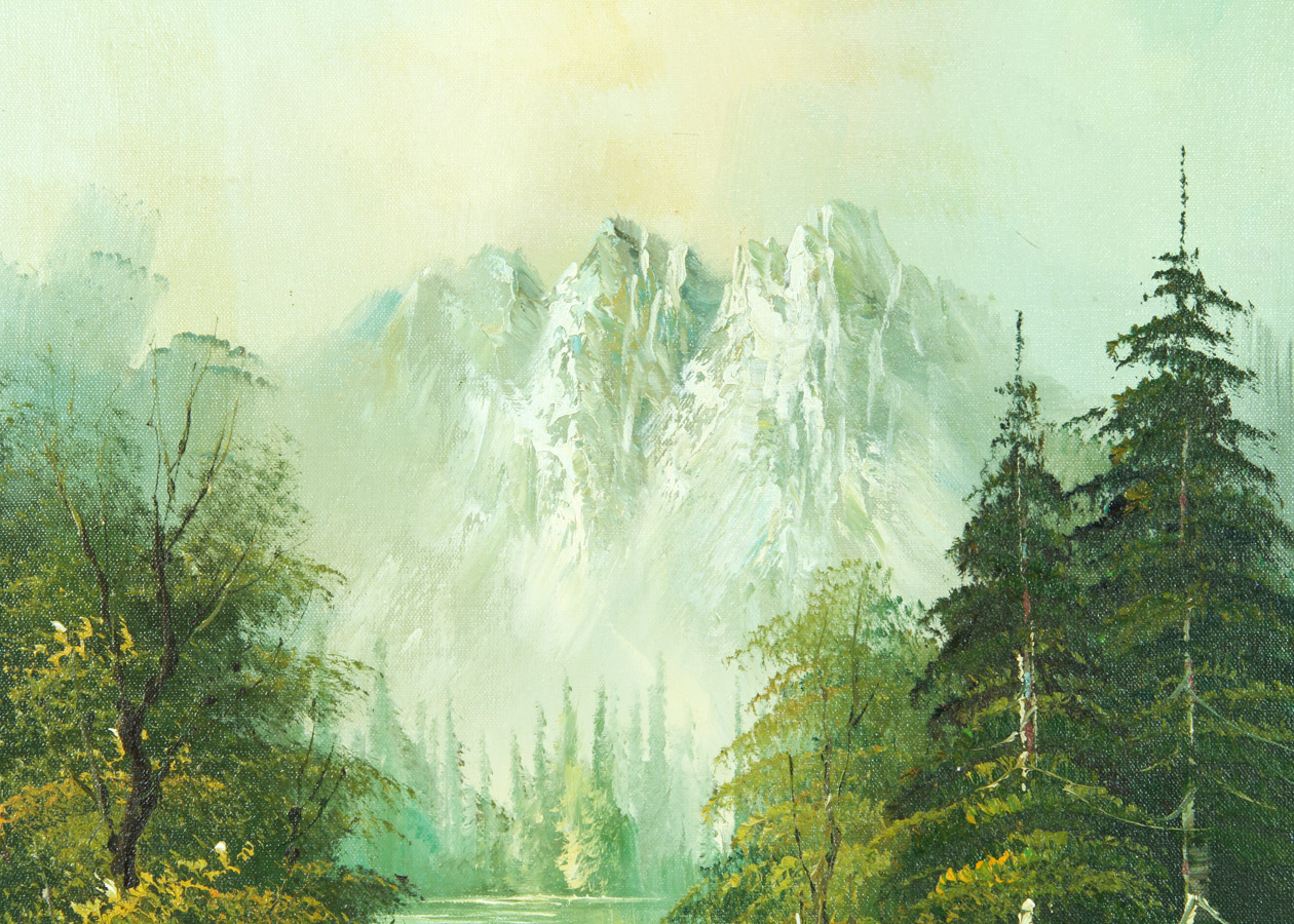 Pair of S.Hills Oil Paintings on Canvas