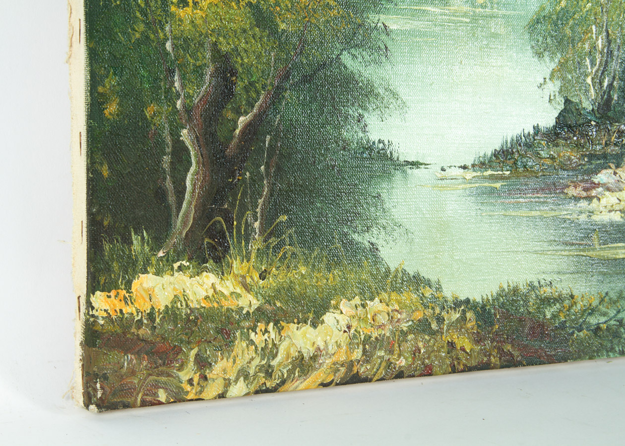 Pair of S.Hills Oil Paintings on Canvas