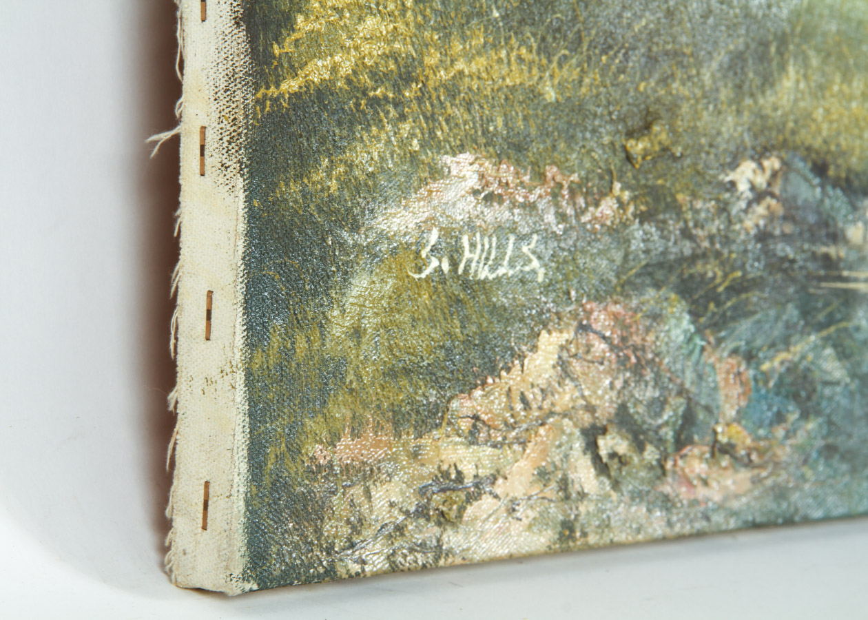 Pair of S.Hills Oil Paintings on Canvas