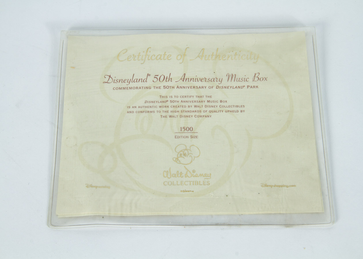 Disneyland 50th Anniversary Commemorative Music Box