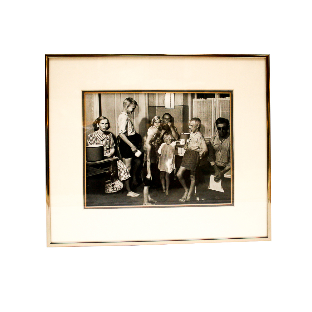 Margaret Bourke-White 1940s Photograph "Parents With Six Children"