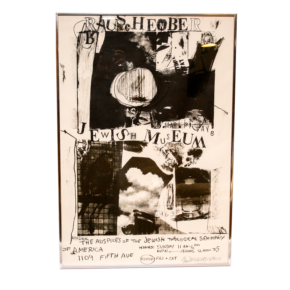 Robert Rauschenberg Signed Limited Edition Serigraph "Jewish Museum"