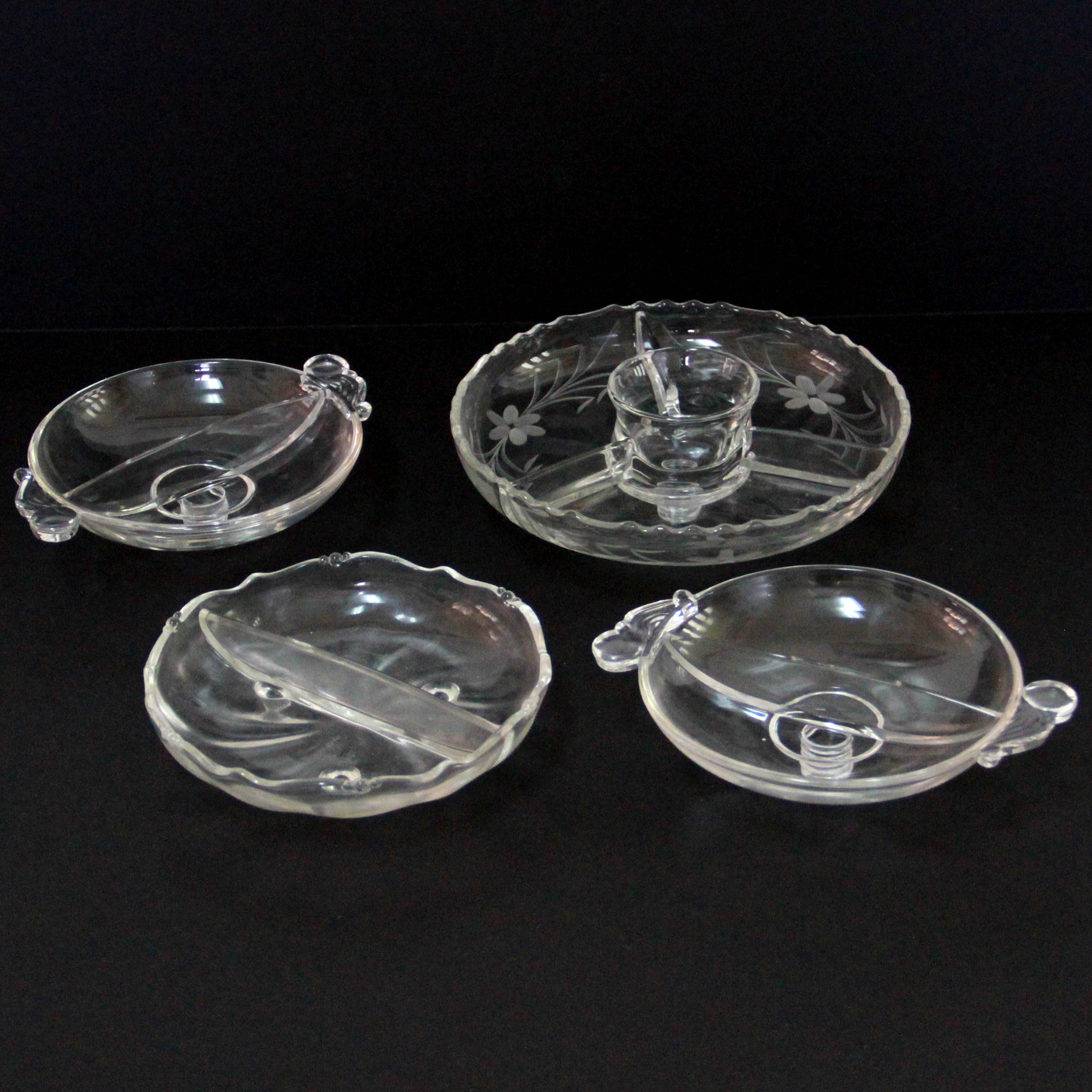 Divided Glass Serving Dishes