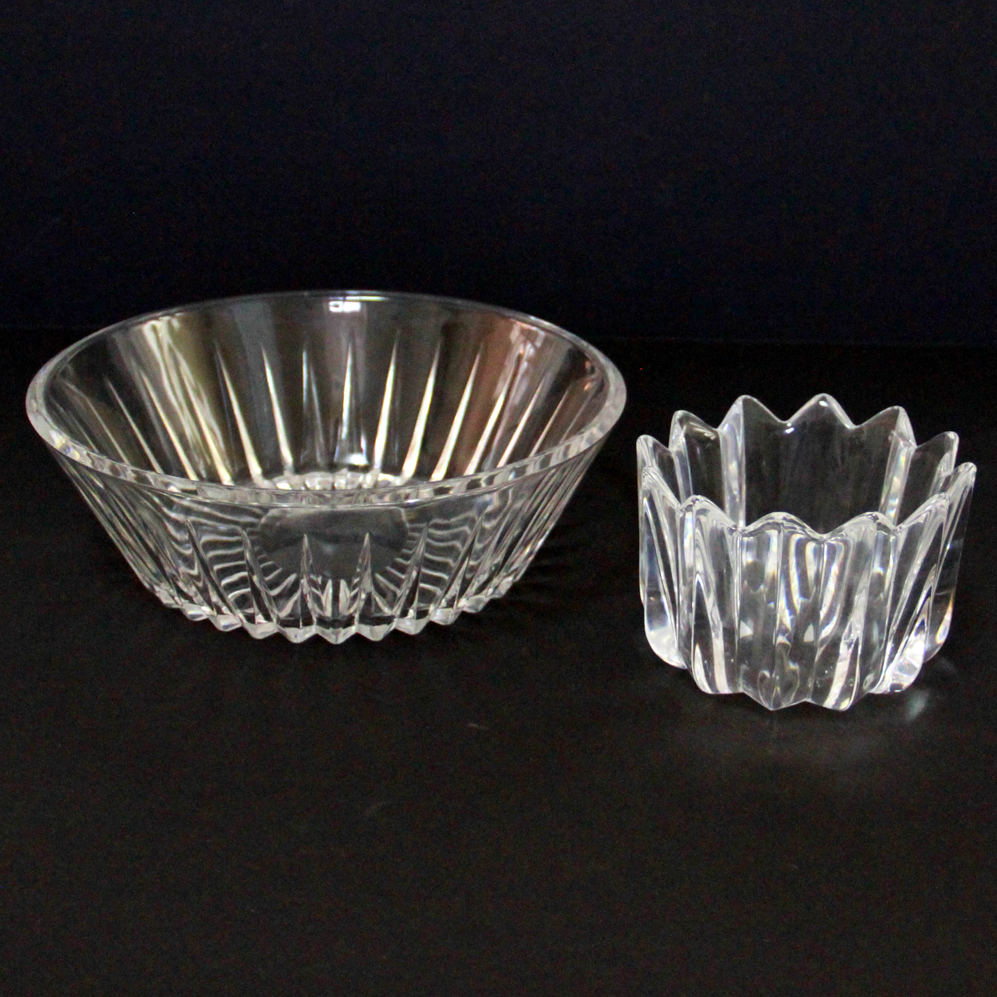 Orrefors and Val St. Lambert Crystal Bowls